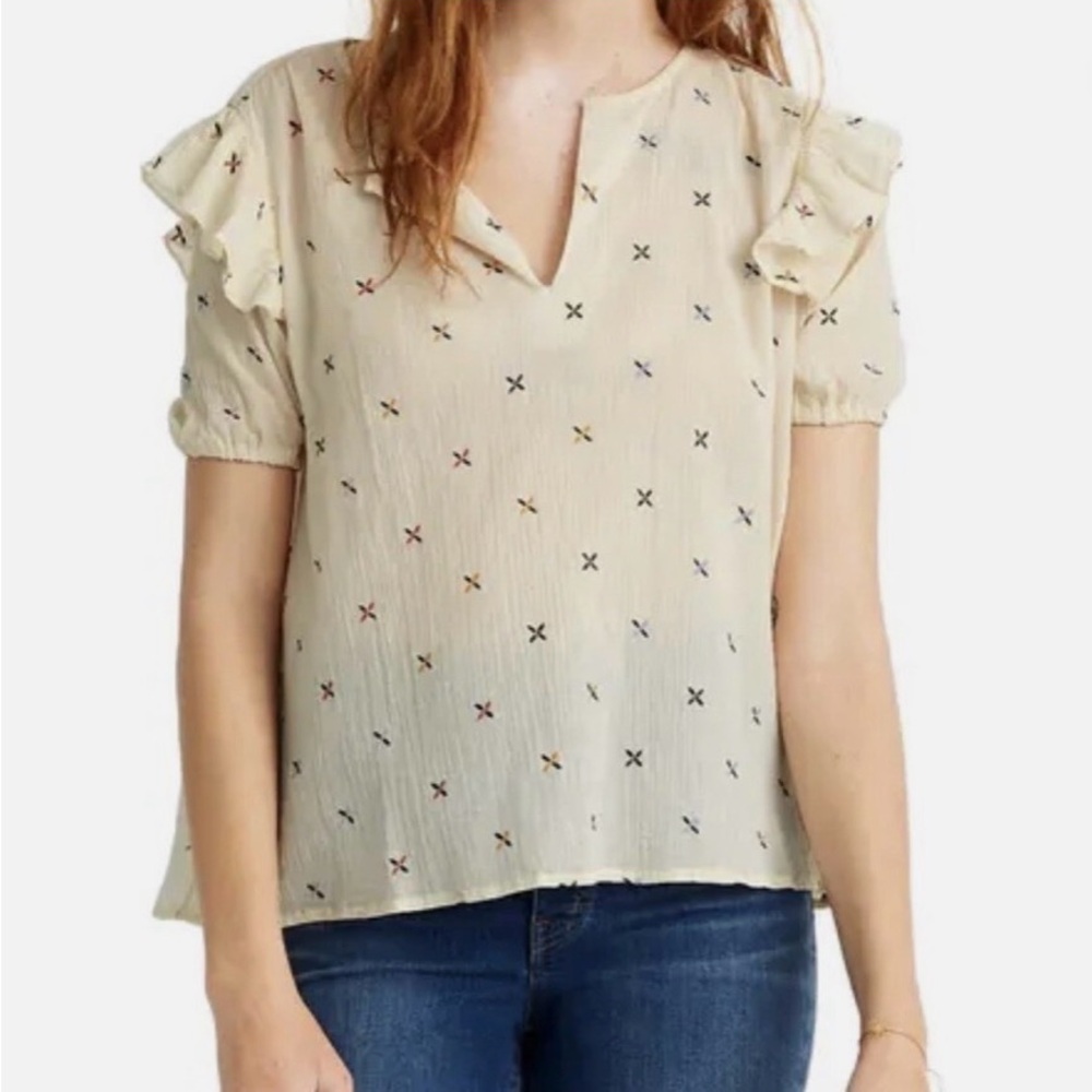 Madewell Embroidered Gazebo Top.